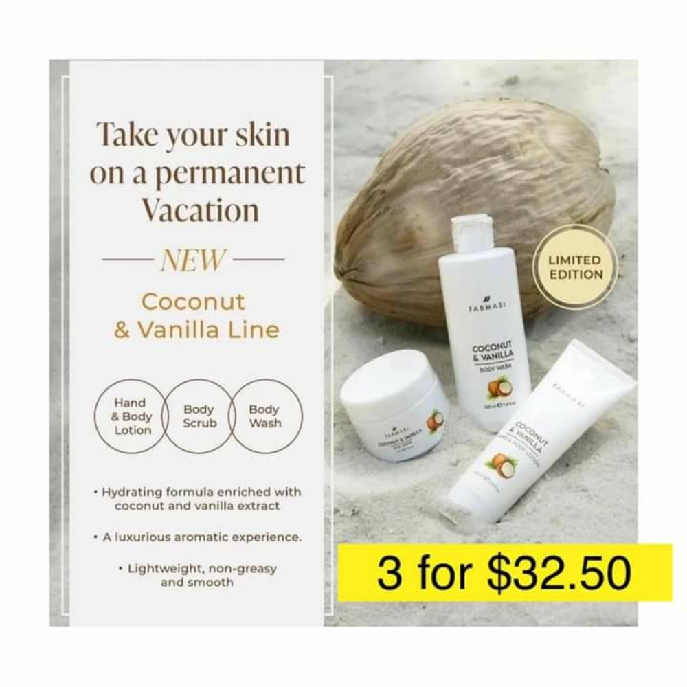 Coconut & Vanilla Skincare Line